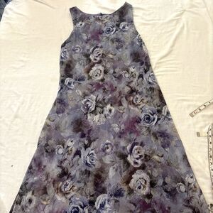 Women’s Sleeveless Dress Lined Flower Print Size Unknown